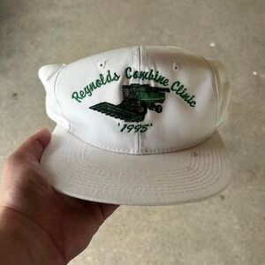Vintage 1995 white tractor SnapBack hat cap